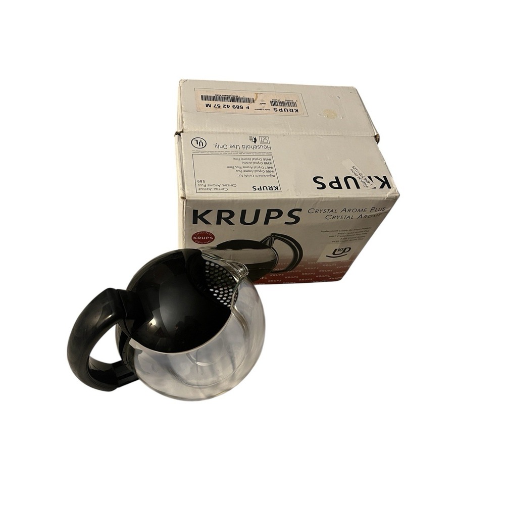 Krups Crystal Arome Replacement 10 Cup Coffee Carafe Black for 398 458 466 467